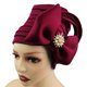 thumbnail image 1 of Elegant Faux Pearl Turban Cap with Adjustable Bow - Trendy Multi-Layered Hijab for Women's Hair Accessories, 1 of 5