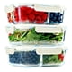 thumbnail image 1 of Los recipientes de vidrio para preparación de comidas se adaptan a compartimentos fuertes y saludables de 1/2/3, 1 of 7