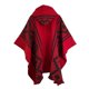 thumbnail image 2 of Poncho Con Lana De Alpaca Arauco Unisex Rojo y Negro, 2 of 3