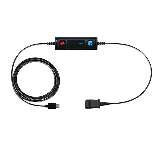 Cable Adaptador De Usb c A Qd Compatible Con Cualquier Auricular Plantronics O Poly Con Descoión Rápida (qd) Incluye Control De Volumen En Línea Y Función De Silencio