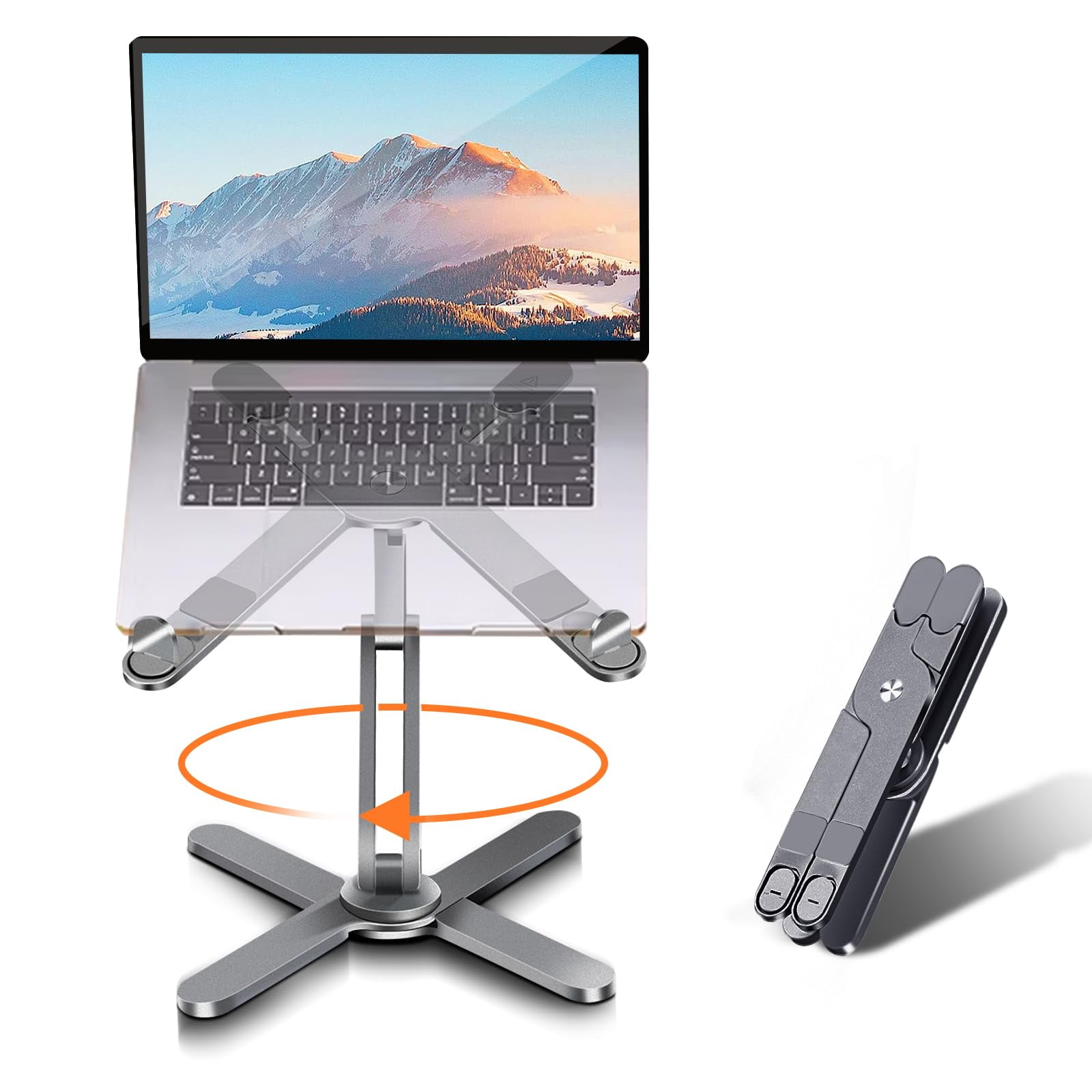 Soporte Para Portátil Moallia 360 Con Base Giratoria Para Macbook De 16 Pulgadas