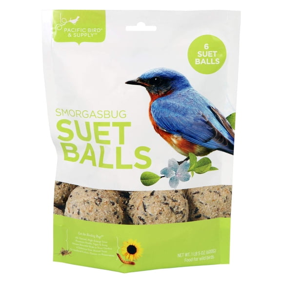 Bolas de sebo PB Pacific Bird, paquete de 6 (600 g, 5 oz)