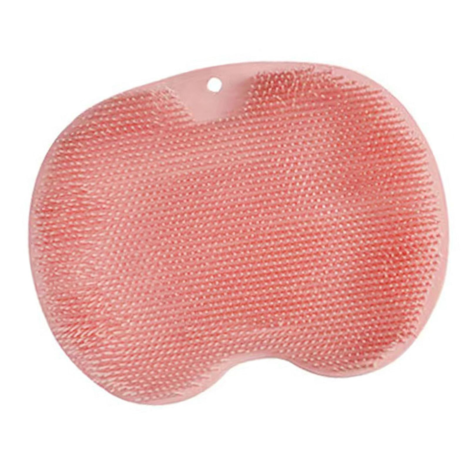 Magideal - Alfombrilla De Ducha Para Fregar Pies, Herramienta De Limpieza De Pies Con Ventosas Fuertes, Accesorios De Baño, Almohadilla De Limpieza De Espalda De Rosa