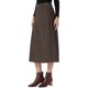 thumbnail image 4 of Falda Midi de Pana INSPIRE CHIC para Mujer con Cintura Alta Elástica y Bolsillos, Falda Casual en Línea A S Café Profundo, 4 of 6