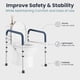 thumbnail image 5 of Barandillas de seguridad para inodoro PELEGON ajustables 160 kg, color gris, 5 of 9