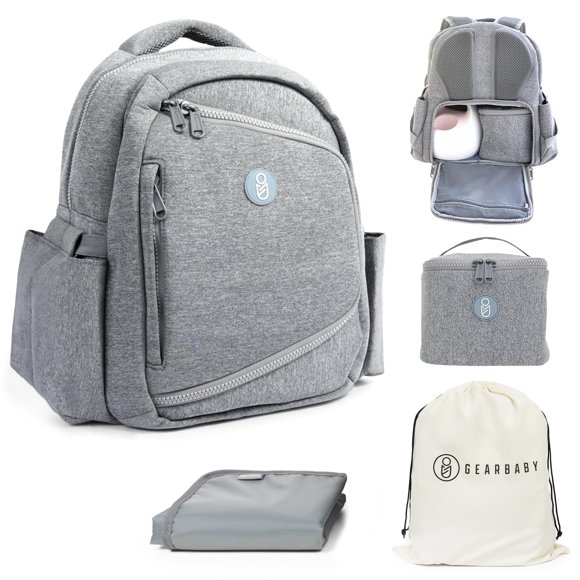Mochila Gearbaby con enfriador para sacaleches y bolso cambiador 31 × 21 × 41 cm