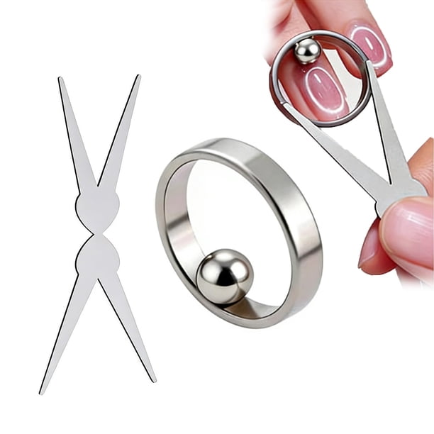 Imán anillo uñas nueva forma anillo ojo gato fuerte herramienta bricolaje principiantes