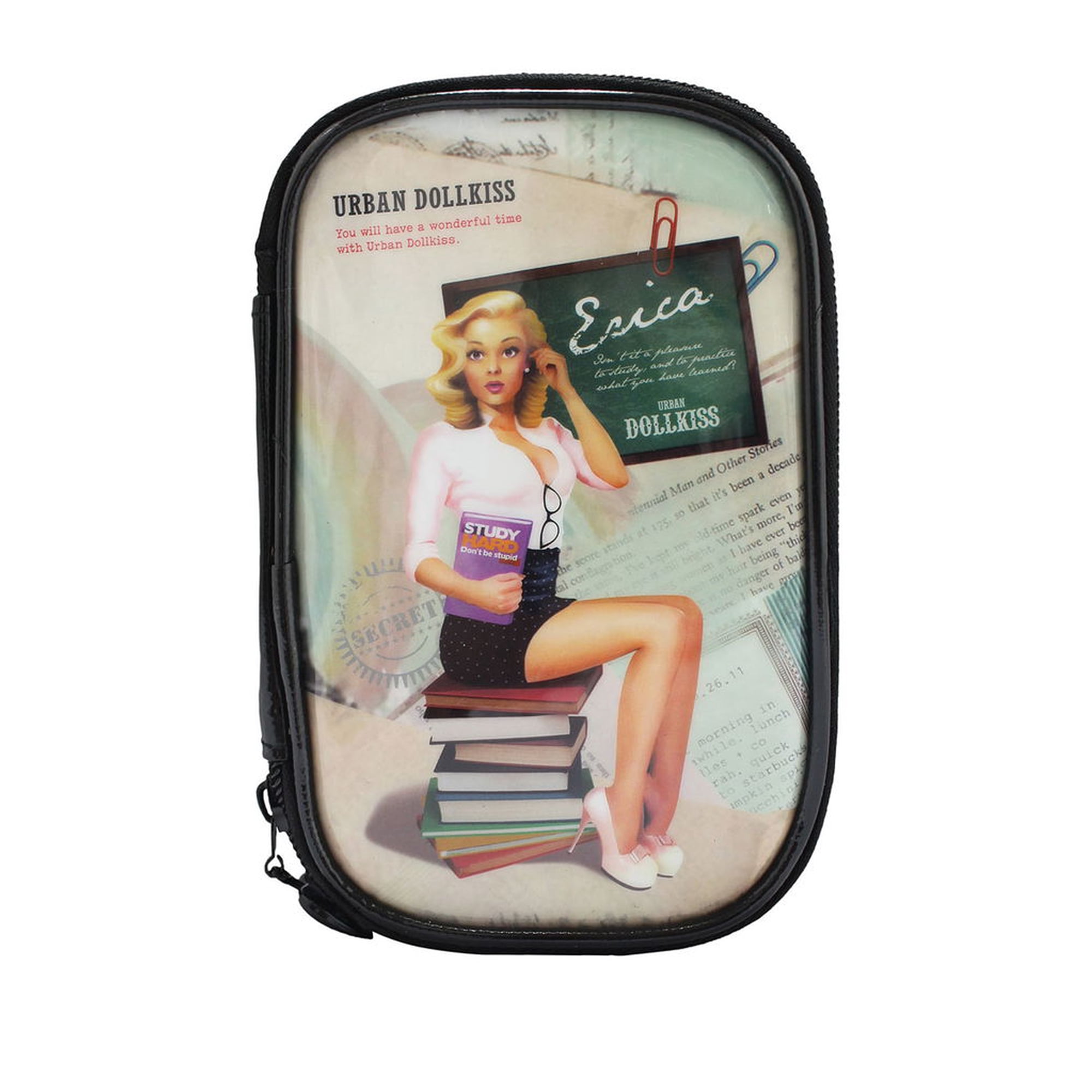 Estuche De Maquillaje Urban Dollkiss Erica Con 5 Soportes Para Brochas
