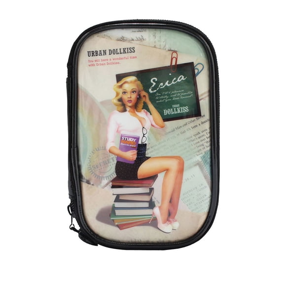 Estuche de maquillaje Urban Dollkiss Erica con 5 soportes para brochas
