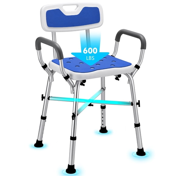 Silla de ducha Seaside Brother Heavy Duty de 272 kg, apta para FSA/HSA