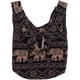thumbnail image 1 of Bolso de yoga UGPLM, estilo tailandés, hippie, bohemio, con diseño de rayas y flores, color negro, 35 x 18 x 32 cm, 1 of 7