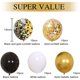 thumbnail image 2 of Globos Zesliwy negros, dorados y con confeti de 12 pulgadas, pack de 50, 2 of 3
