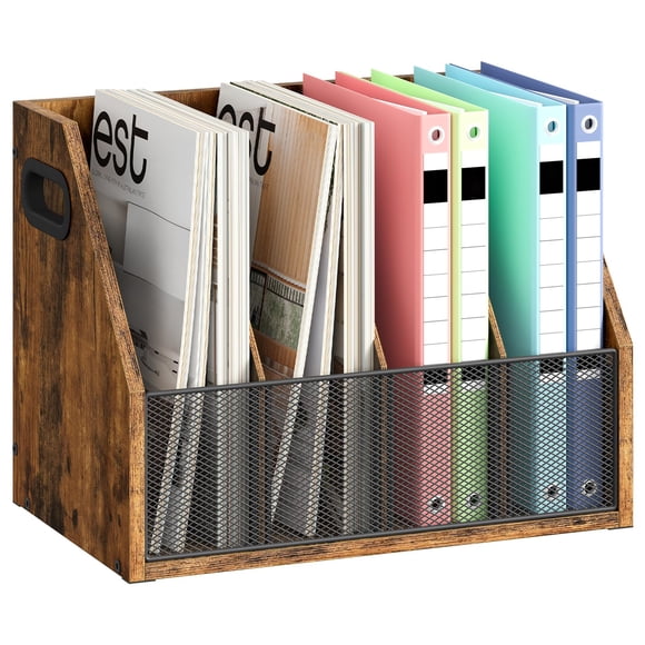 Caddy CHOEZON Organizador de Escritorio de Madera Marrón Rústico
