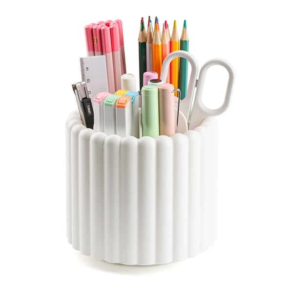 Organizador de Escritorio Sallurna 13 cm 7 Compartimentos Blanco