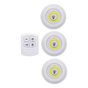 Max - Set 3 Luces Led Inalámbricas Control Remoto 22192 Color Blanco