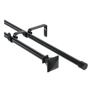 Metalhsa - Set Doble Extensible 120-200 Cm Color Negro Terminal Prisma