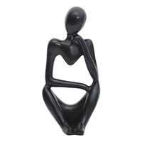 Bothyi - Estatuilla De Estatua De Pensador Moderno, Artesanía Coleccionable, Escritorio Para El Hogar, Decoración Para Sala De Estar, Color Negro