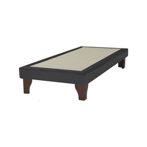 Importclick - Base Elegante Cama Europea 1.5 Plaza 105X190 Cm Gris Oscuro Felpa