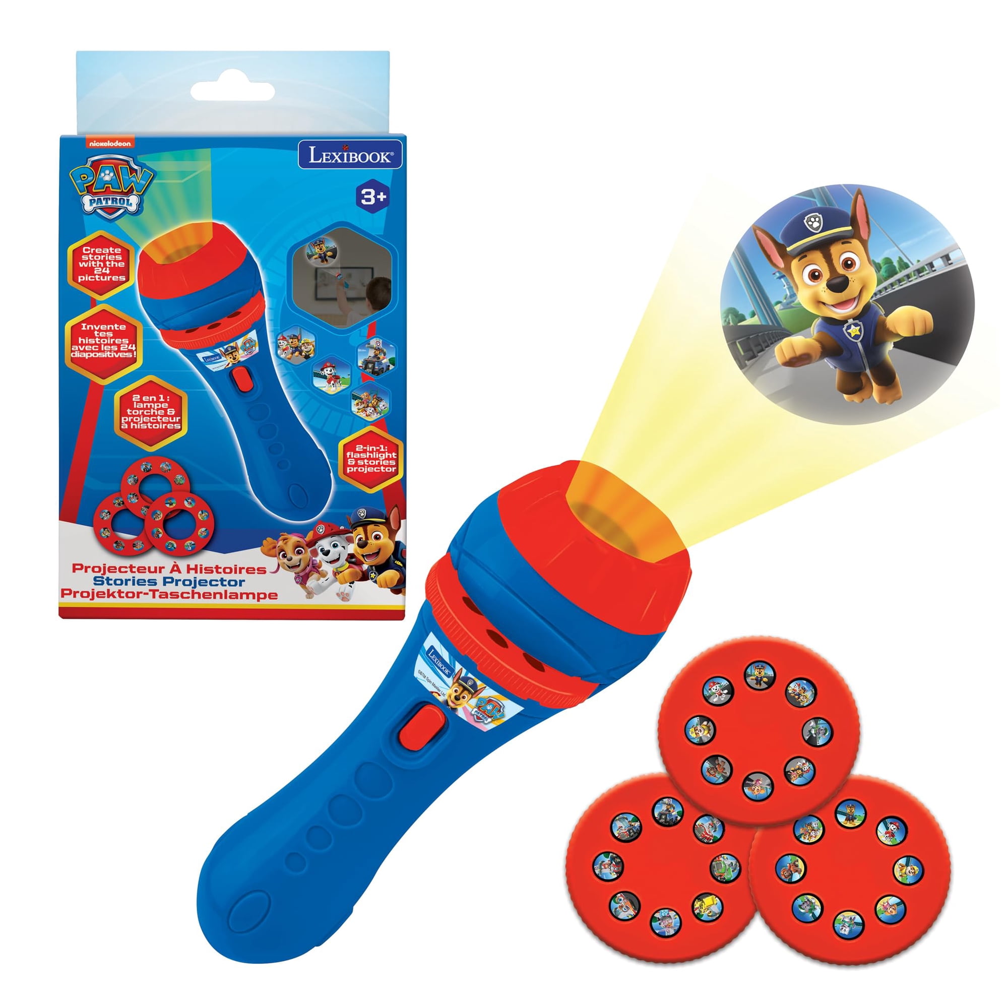 Proyector De Historias Lexibook Paw Patrol Con 24 Imágenes Y Linterna