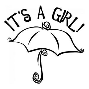 Rienda Libre Graphics - Decomural It'S A Girl Baby Shower Ws-17090