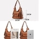 thumbnail image 3 of Women Washed PU Leather Travel Backpack Female Bagpack School Shoulder Hand Bags for Women 2024 Back Pack Mochilas Sac A Main, 3 of 3