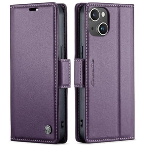 Caseme Tipo Cartera Iphone 14 Plus Con Cierre Magnético, Rfid, Tarjetero, Soporte, Carga Inalámbrica