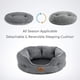 thumbnail image 5 of Cama para mascotas para perros y gatos pequeños, redonda, gris, 50 cm, 5 of 7