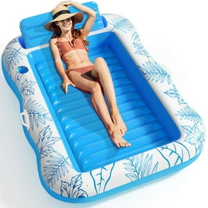 Tumbona Inflable Para Piscina Para Adultos, Modelo Baiai, Playa, Bronceado