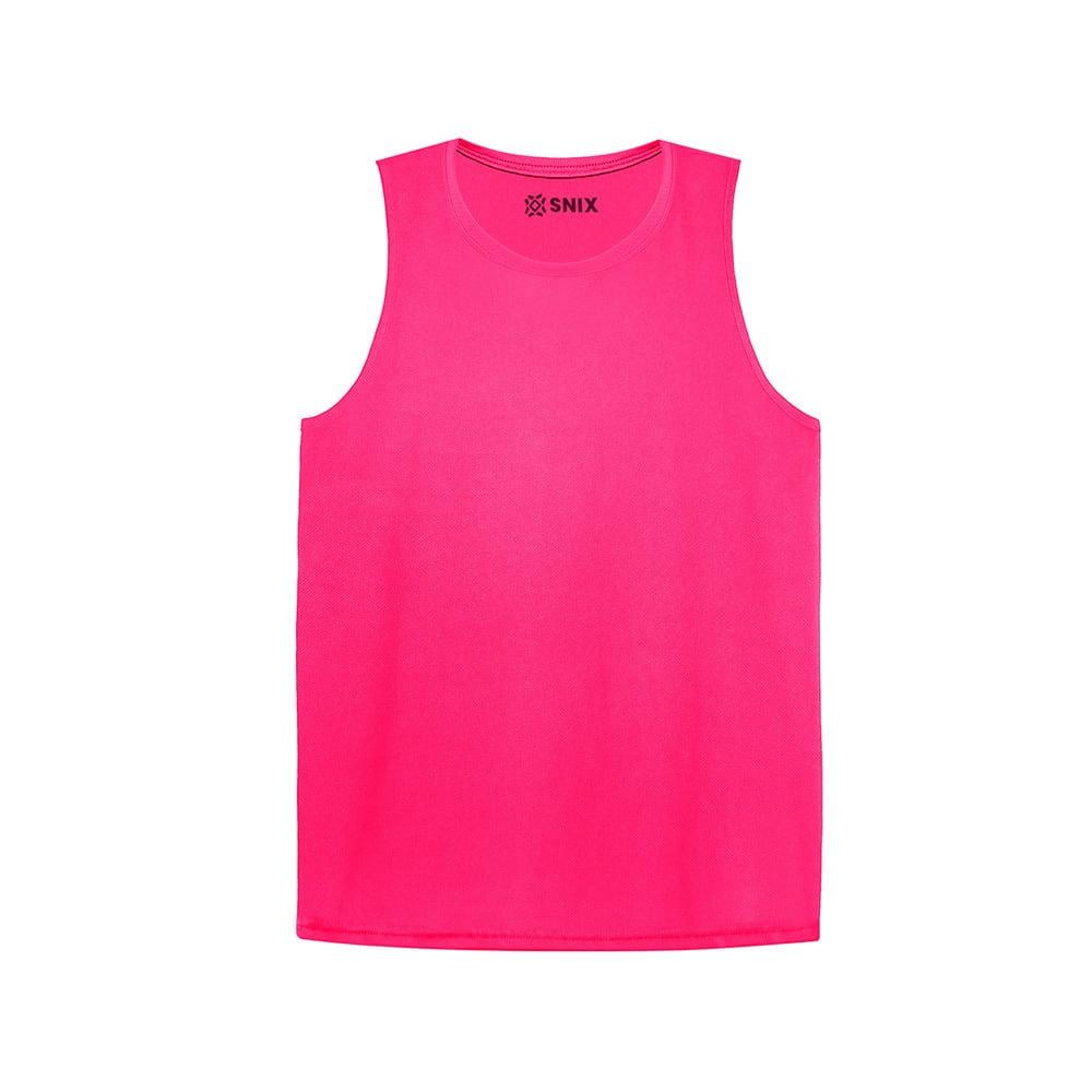 Snix - Camiseta Infantil Dry Fit Sin Mangas Cuello Polo Fucsia Talla 16
