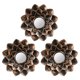 thumbnail image 1 of Set 3 Marcos De Espejos Decorativos Flor Para Pared Hogar negro, 1 of 6