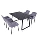 thumbnail image 3 of Juego de Comedor 4 Sillas Tapizadas Mesa Rectangular 140x96x76 Cm, 3 of 5