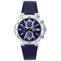 Reloj Casio Edifice Standard Chronograph Leather Strap Blue Dial Quartz Efv-640L-2A 100M Men'S Watch
