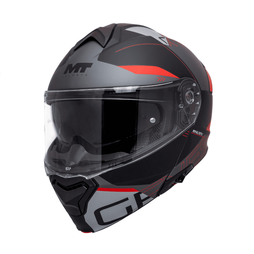 Casco Para Moto Mt Fu935sv Genesis Sv Atempo B15 Mate Rojo/gris/ Negro