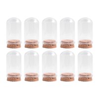 Magideal - 10X Cúpulas De Vidrio Para Exhibir, Vitrinas, Accesorios, Frascos Decorativos, Campanas De Cristal Para Exhibir Recuerdos De Fiestas, Especímenes Anti 30 Mmx50 Mm
