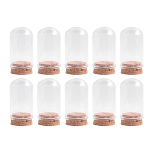 Magideal - 10X Cúpulas De Vidrio Para Exhibir, Vitrinas, Accesorios, Frascos Decorativos, Campanas De Cristal Para Exhibir Recuerdos De Fiestas, Especímenes Anti 30 Mmx50 Mm