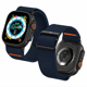 thumbnail image 1 of Correa Spigen Lite Fit compatible con Apple Watch – 44 / 45 / 46 / Ultra 49 MM – Tela - Azul / Conector Negro, 1 of 6