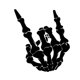 thumbnail image 1 of dedo esqueleto único del hueso del cráneo que tira de la etiqueta / de la etiqueta engomada del coche negro, 1 of 5