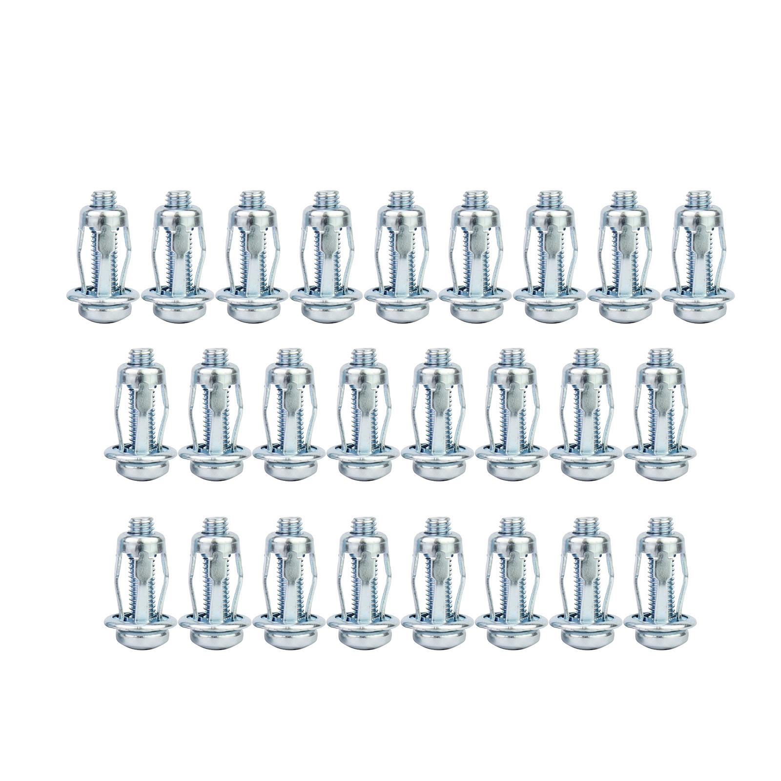 Magideal - 25 Piezas Tuercas Jack Tornillo Pétalo Remache Tuerca Herramienta Fácil Aplicación Fuerte Dureza Tornillo Ancla Tuerca Expansión Para Instalación De L , 4X25