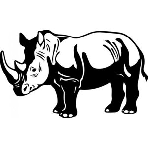 Rienda Libre Graphics - Decomural Rhino Portrait Safari Animals Ws-32736