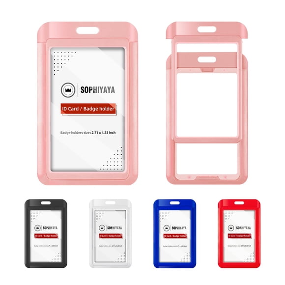 Porta credencial SOPHIYAYA 2 unidades con ventana deslizante transparente