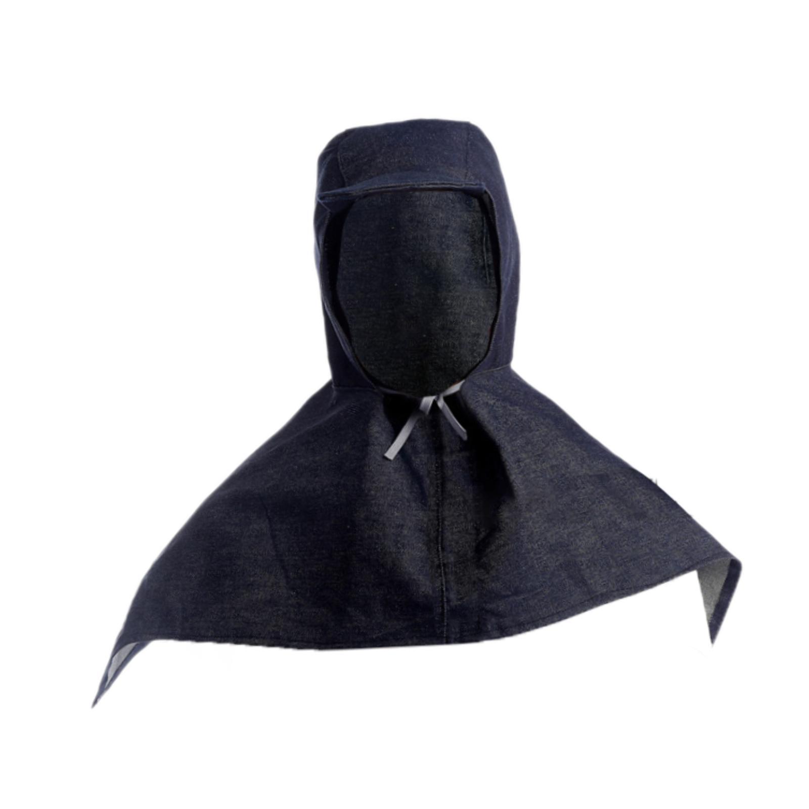 Magideal - Gorra De Trabajo Con Capucha Para Soldar De Mezclilla, Reutilizable, Resistente Al Viento, Al Desgaste, Protección Ajustable Con Cubrecuellos Y Hombro Estilo A