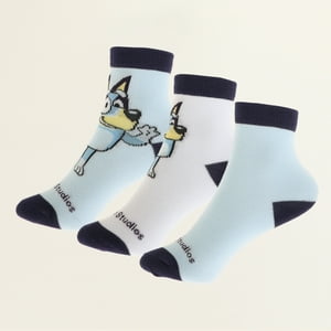 Tripack Calcetines Niño Celeste Personaje Bluey