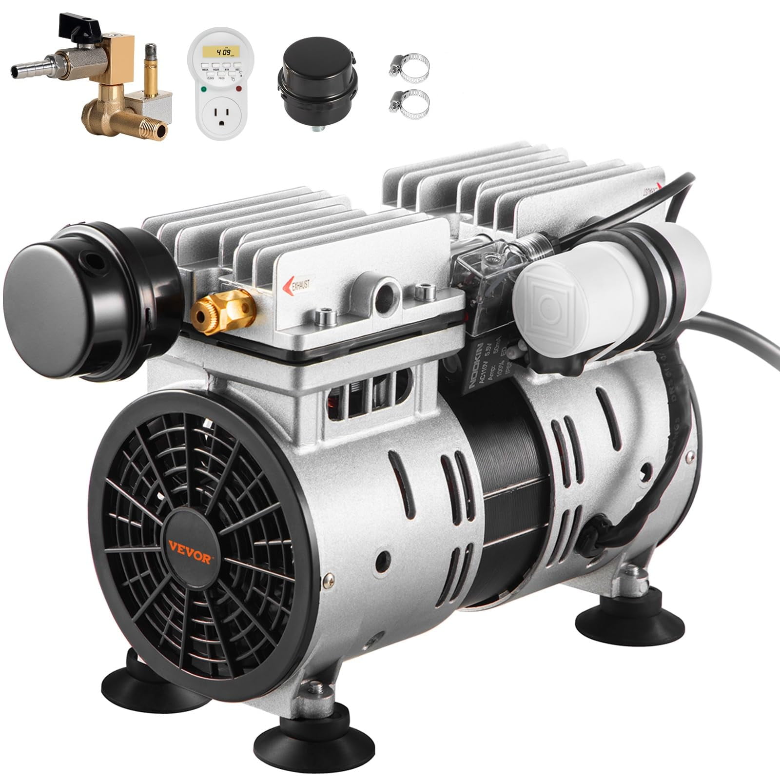 Aireador De Estanque Vevor 550w 5,2 M³/min Para 1,2 Ha Con Temporizador Y Válvulas