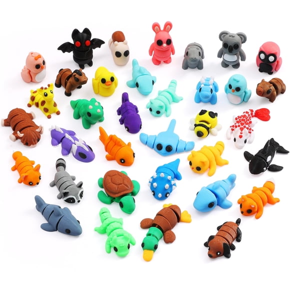 Minifiguritas de animales MONJITA, 35 unidades, impresas en 3D para niños