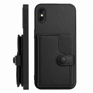 Foxdock Funda Para Iphone Xs Con Bloqueo Rfid - Diseño Elegante Con Cierre De Botón