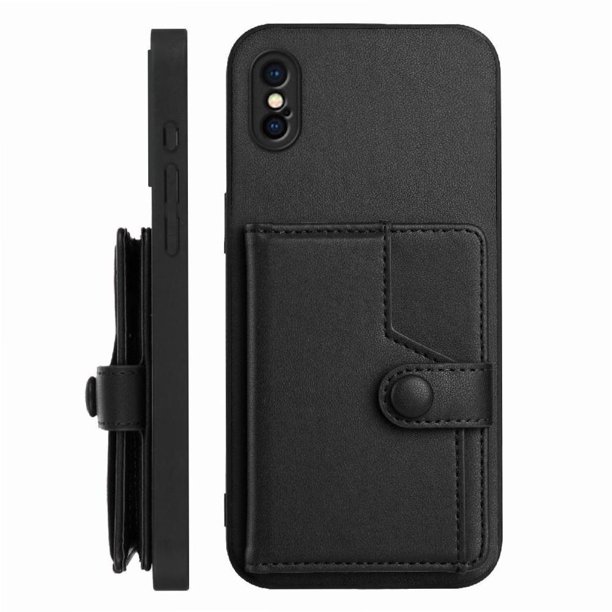 FOXDOCK Funda para iPhone XS con Bloqueo RFID - Diseño Elegante con Cierre de Botón