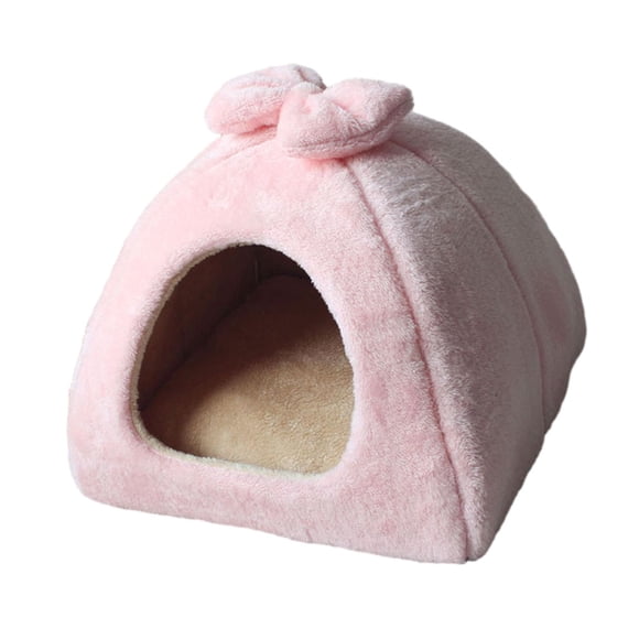 Cama cueva para tienda de campaña para mascotas, cojín interior para casa de gatos, perrera de otoño e invierno, cama para gatos para caniche, perro, 45cmx45cm