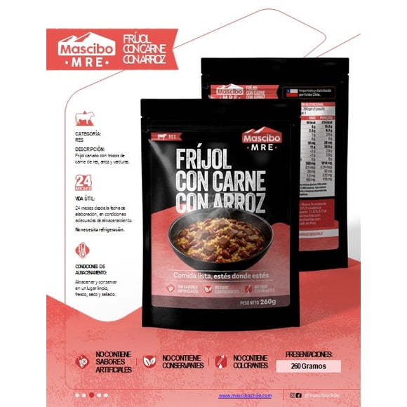 COMIDA EMERGENCIA FRIJOL CARNE ARROZ