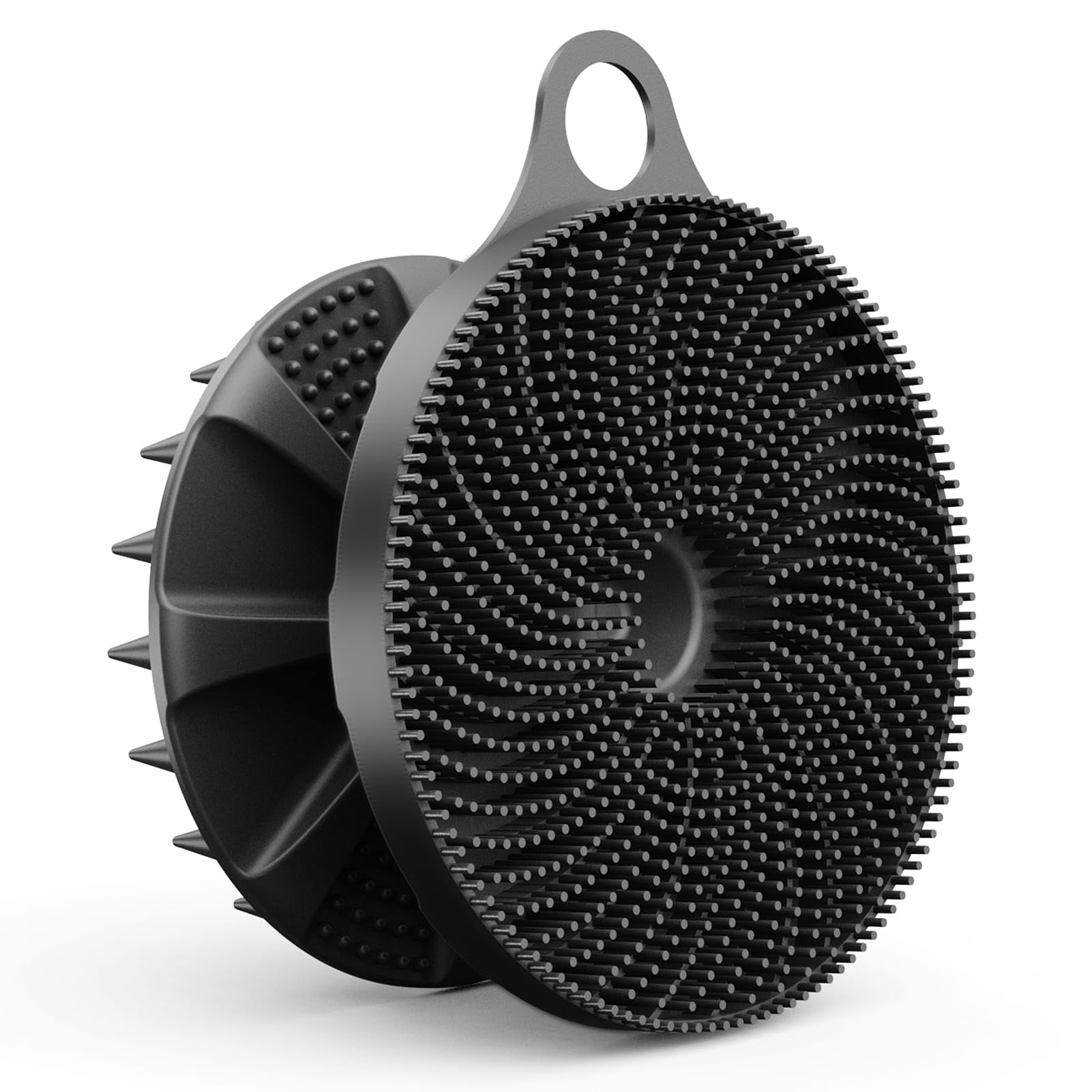 Cepillo De Silicona 2 En 1 Beautail Para Ducha Corporal, Color Negro