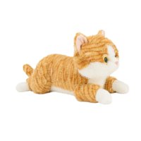 Bothyi - Lindo Gato De Peluche De Juguete A Rayas Gato De Peluche Para El Día De San Valentín Sofá Regalos Amarillo